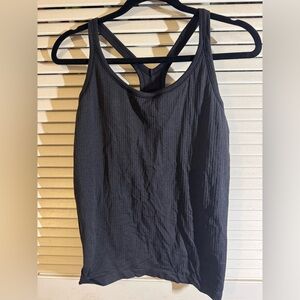 lululemon athletica Black Ribbed Tank Top